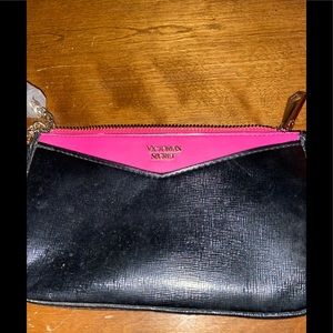 Pink and black Victoria’s Secret Handbag w/strap